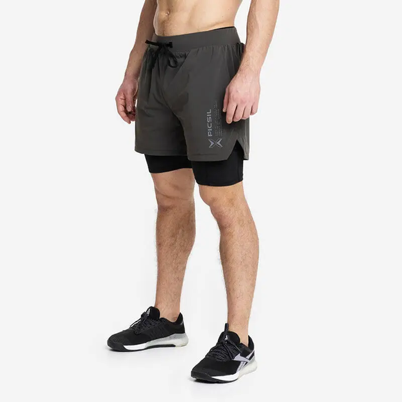 PICSIL Shorts de Compresión 2 en 1 con Malla para Hombre - Talla XL - Verde - Premium para Musculación 3 PICSIL Shorts de Compresión 2 en 1 con Malla para Hombre - Talla XL - Verde - Premium para Musculación