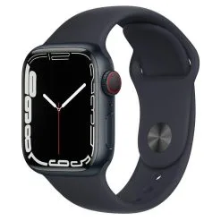 Apple Watch Series 7 GPS+Cellular 41mm Aluminio Negro Correa Negra - Smartwatch para Running