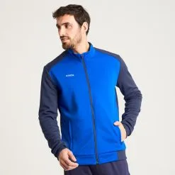 Sudadera Chándal De Fútbol Con Cremallera Aduto Kipsta Essential Marino Y Azul - Ropa y Equipamiento de Fútbol