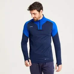 Kipsta Sudadera De Fútbol Adulto 1/2 Cremallera Viralto Gris Oscuro Y Rojo - Ropa y Equipamiento de Fútbol -Running comercio sudadera de futbol adulto 12 cremallera viralto marino y azul