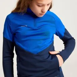 Sudadera De Fútbol Niña Kipsta Viralto+ Negro - Ropa Deportiva para Niños -Running comercio sudadera de futbol nia kipsta viralto azul