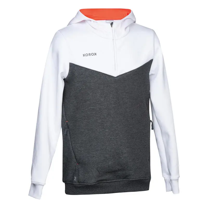 KOROK Sudadera De Hockey Sobre Hierba Niños FH500 Gris - Equipación Deportiva 5 KOROK Sudadera De Hockey Sobre Hierba Niños FH500 Gris - Equipación Deportiva - Imagen 3