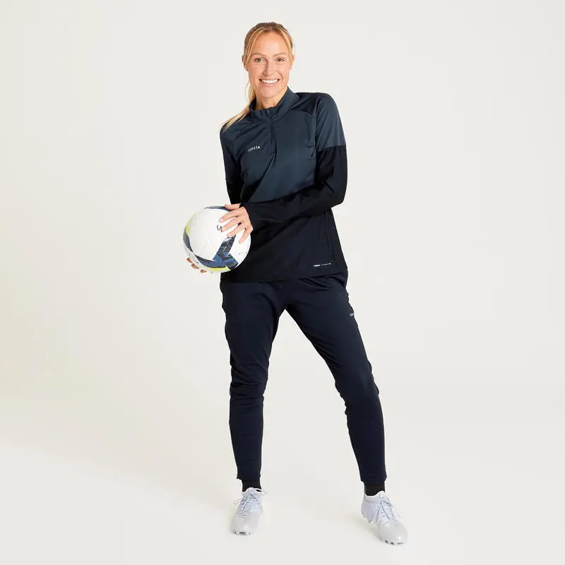 Kipsta Sudadera Mujer Viralto Negro - Ropa de Fútbol Cómoda y Estilosa 7 Kipsta Sudadera Mujer Viralto Negro - Ropa de Fútbol Cómoda y Estilosa - Imagen 5