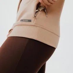 Sudadera Running Kalenji Mujer Warm+ Beige - Abrigo Cálido con Cremallera -Running comercio sudadera running calida cuello con cremallera mujer warm beige 4