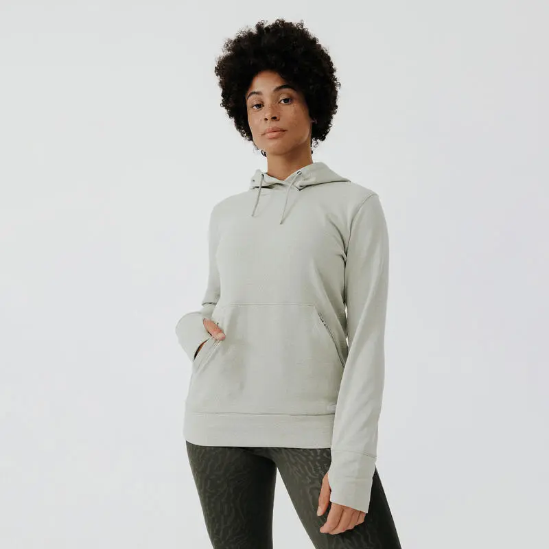 Sudadera Running con Capucha Cálida Mujer Hood 500 Gris - Kalenji 3 Sudadera Running con Capucha Cálida Mujer Hood 500 Gris - Kalenji