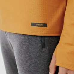 Kalenji Sudadera Running Hombre Manga Larga Cálida Warm 500 Ocre - Ropa Térmica para Otoño/Invierno -Running comercio sudadera running hombre manga larga calida warm 500 ocre 4