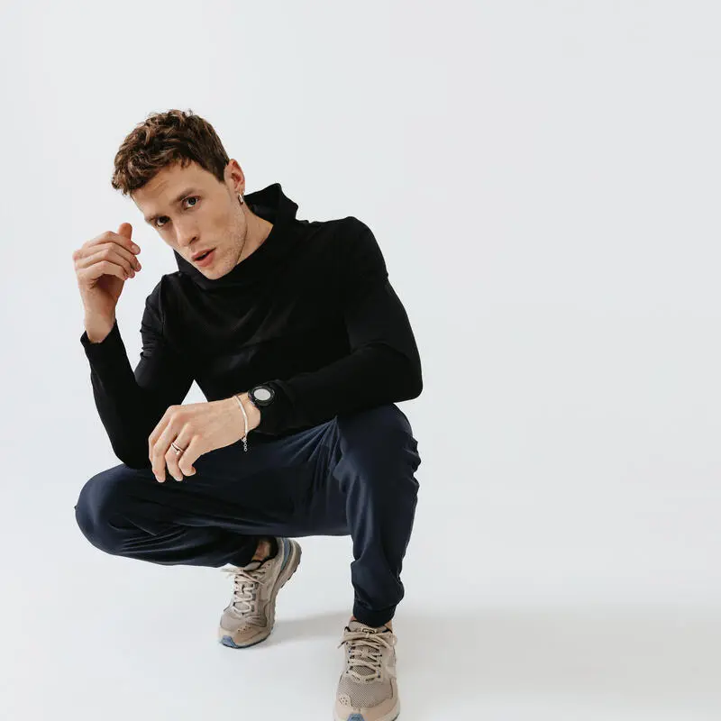 Sudadera Running Kalenji Dry+ Feel Hombre Negro Capucha Transpirable - Primavera/Verano 5 Sudadera Running Kalenji Dry+ Feel Hombre Negro Capucha Transpirable - Primavera/Verano - Imagen 3