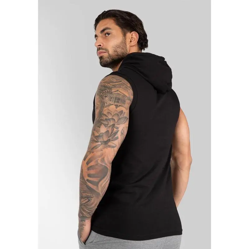 Sudadera Sin Mangas Con Capucha Poliéster Hombre GORILLA WEAR Melbourne Negro | Musculación/Ropa 4 Sudadera Sin Mangas Con Capucha Poliéster Hombre GORILLA WEAR Melbourne Negro | Musculación/Ropa - Imagen 2