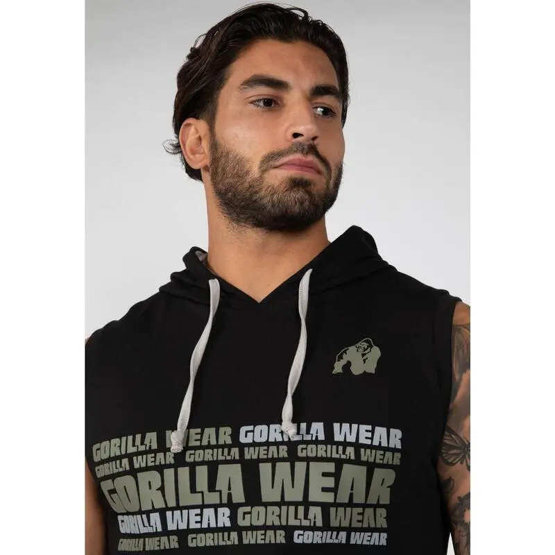 Sudadera Sin Mangas Con Capucha Poliéster Hombre GORILLA WEAR Melbourne Negro | Musculación/Ropa 7 Sudadera Sin Mangas Con Capucha Poliéster Hombre GORILLA WEAR Melbourne Negro | Musculación/Ropa - Imagen 5