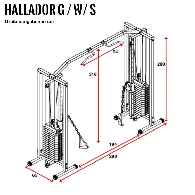 SUPRFIT Supfit Hallador Cable Pull Tower Negro - Máquina de Musculación Profesional 7 SUPRFIT Supfit Hallador Cable Pull Tower Negro - Máquina de Musculación Profesional - Imagen 5