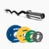 SUPRFIT SZ Barra Curl con Juegos de Discos Mini Bumper 10 Kg - Ideal para Musculación y Entrenamiento en Casa