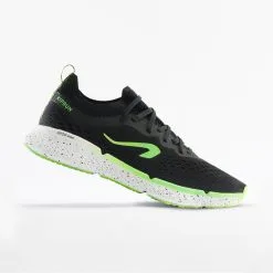Zapatillas Running Kiprun KN500 Hombre Negro Verde - Ligereza y Comodidad